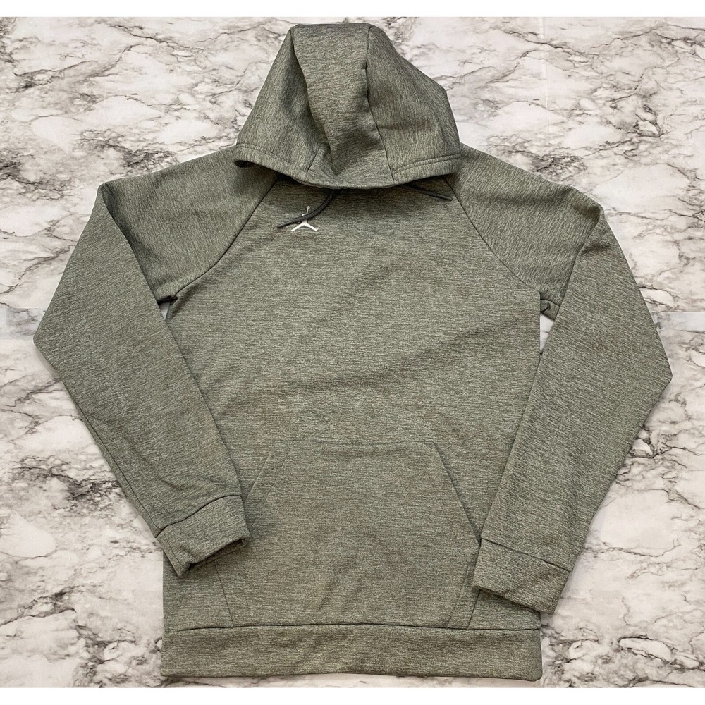 NIKE AIR JORDAN Alpha Therma Mens Sweatshirt S Gray Pullover‎ Hoodie AR4311-091